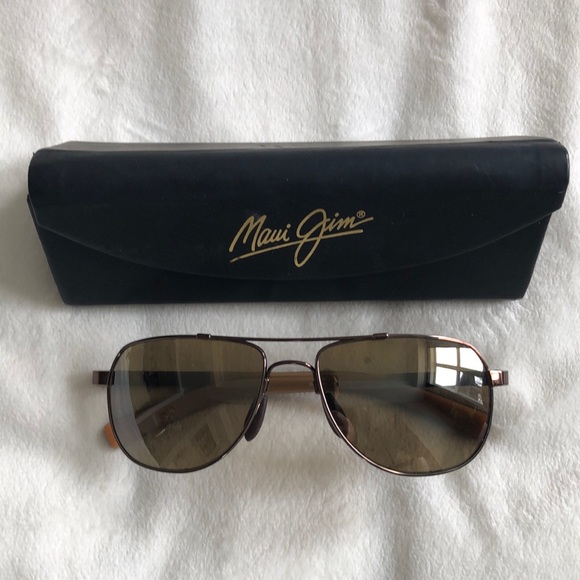 Maui Jim Guardrails Metallic Gloss Copper with HCL® Bronze Polarized lens EUC - Picture 2 of 14